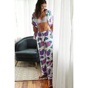 Printfresh Hydrangea Hideaway 2pc Organic Cotton Sleep Set pajamas size xs